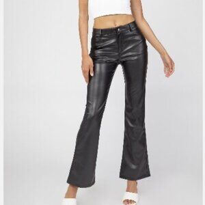 Forever 21 Black Faux Leather Flare Pants - Size Small,  New With Tags